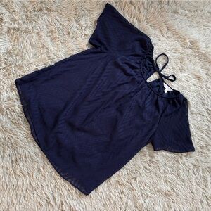 LAUREN CONRAD Navy Blouse